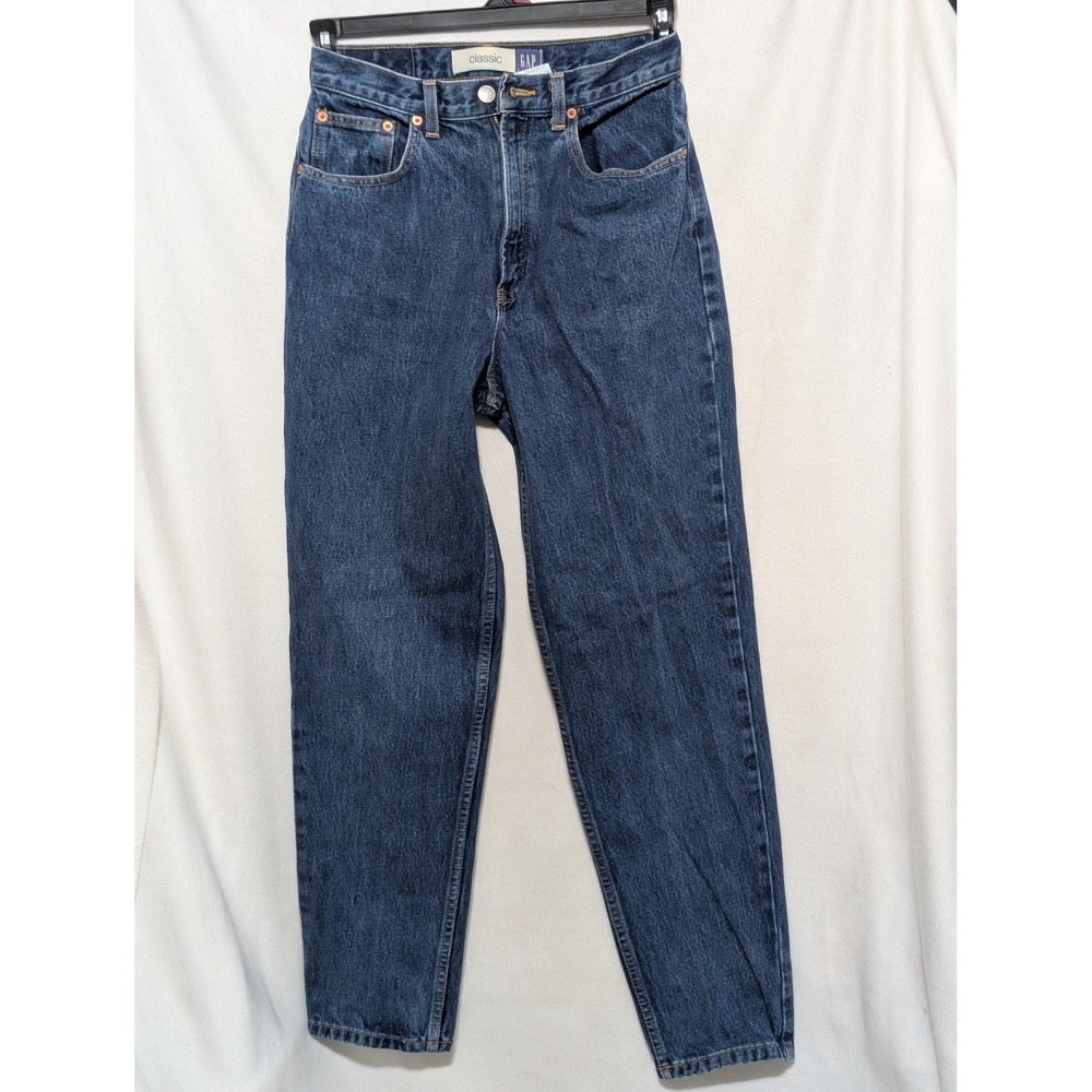 Vintage Gap Blue Jeans Classic Fit High Rise Tapered Leg Made in USA 10 Y2K